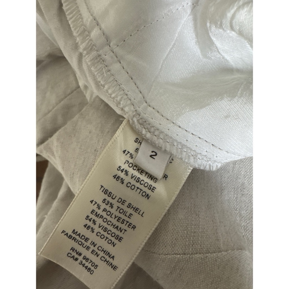 Rebecca Taylor Linen Square Neck Pleated Romper in Rye Size 2 - Picture 5 of 8